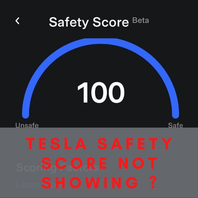 Tesla's safety score not showing