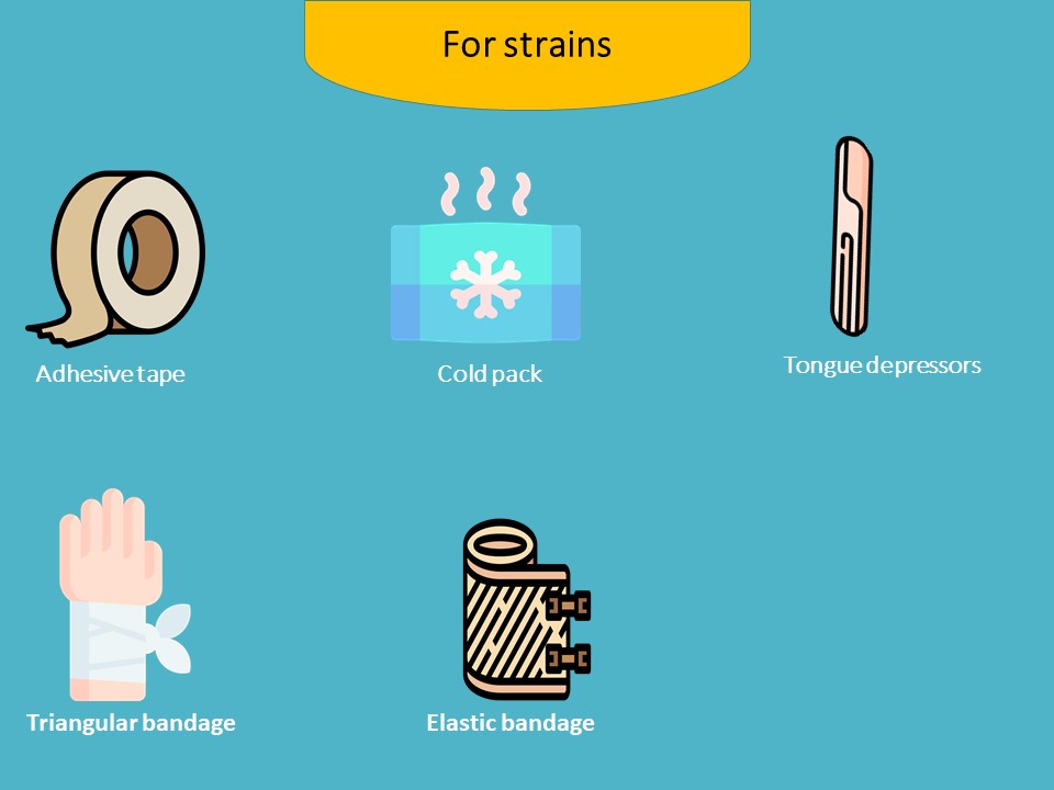 first aid For strains tools