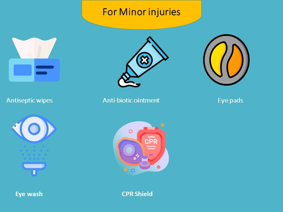 firts aid minor injuries tools